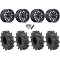 Load image into Gallery viewer, Wild Boar Razorback M/T 28x9.5-14 (6-Ply) Mud Tires on MSA M49 Creed Matte Black & Machined Wheels