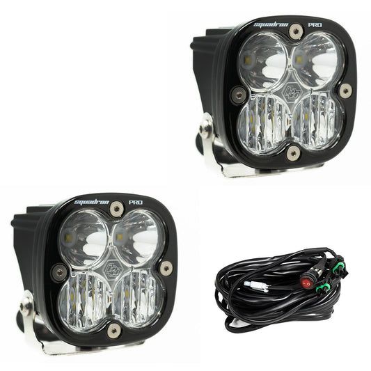 Baja Designs Squadron Pro black LED light pod pair with Driving Combo beam, part 497803