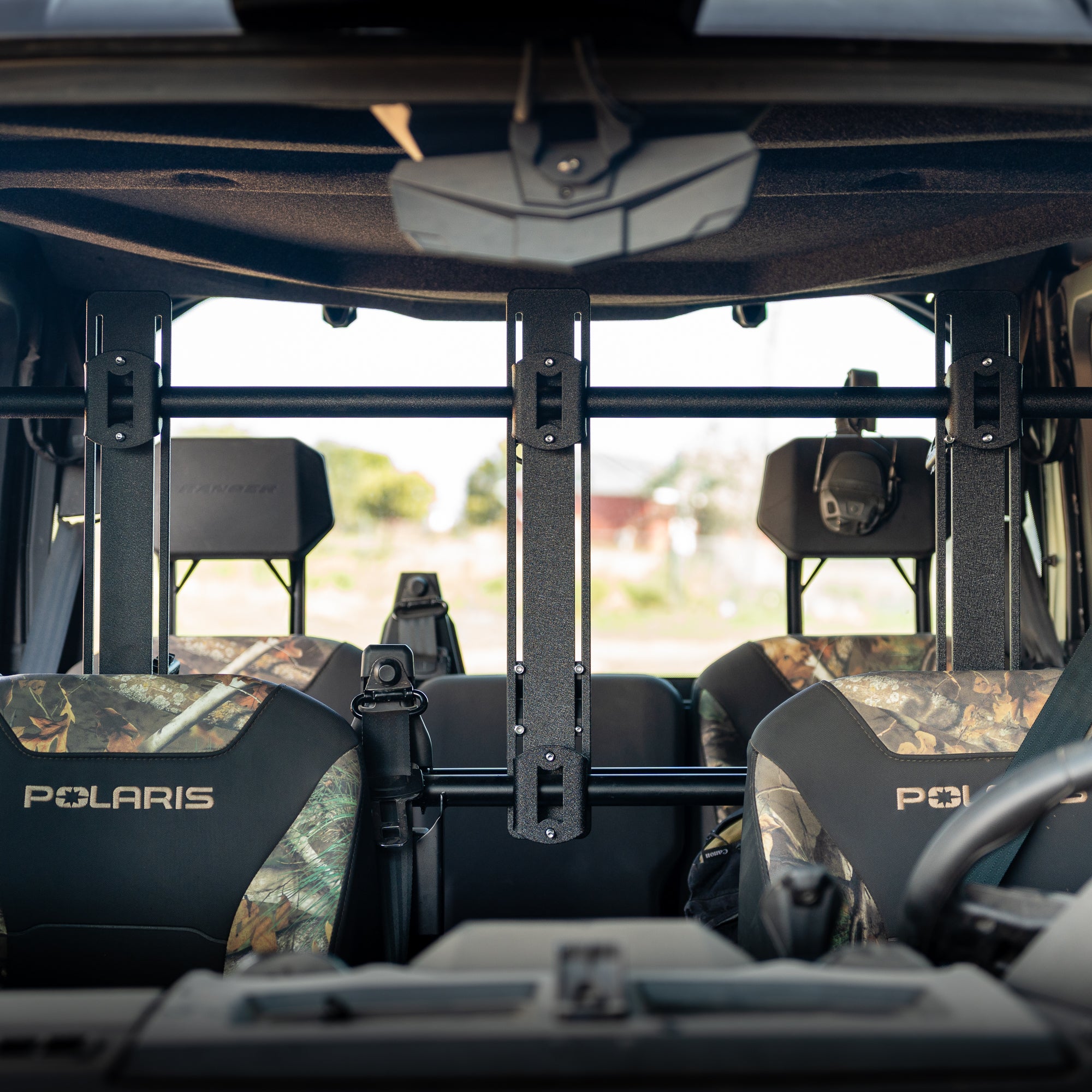 polaris ranger fishing rod holder Polaris Ranger XD 1500 Crew Mid-Cab Gun Rack Kit