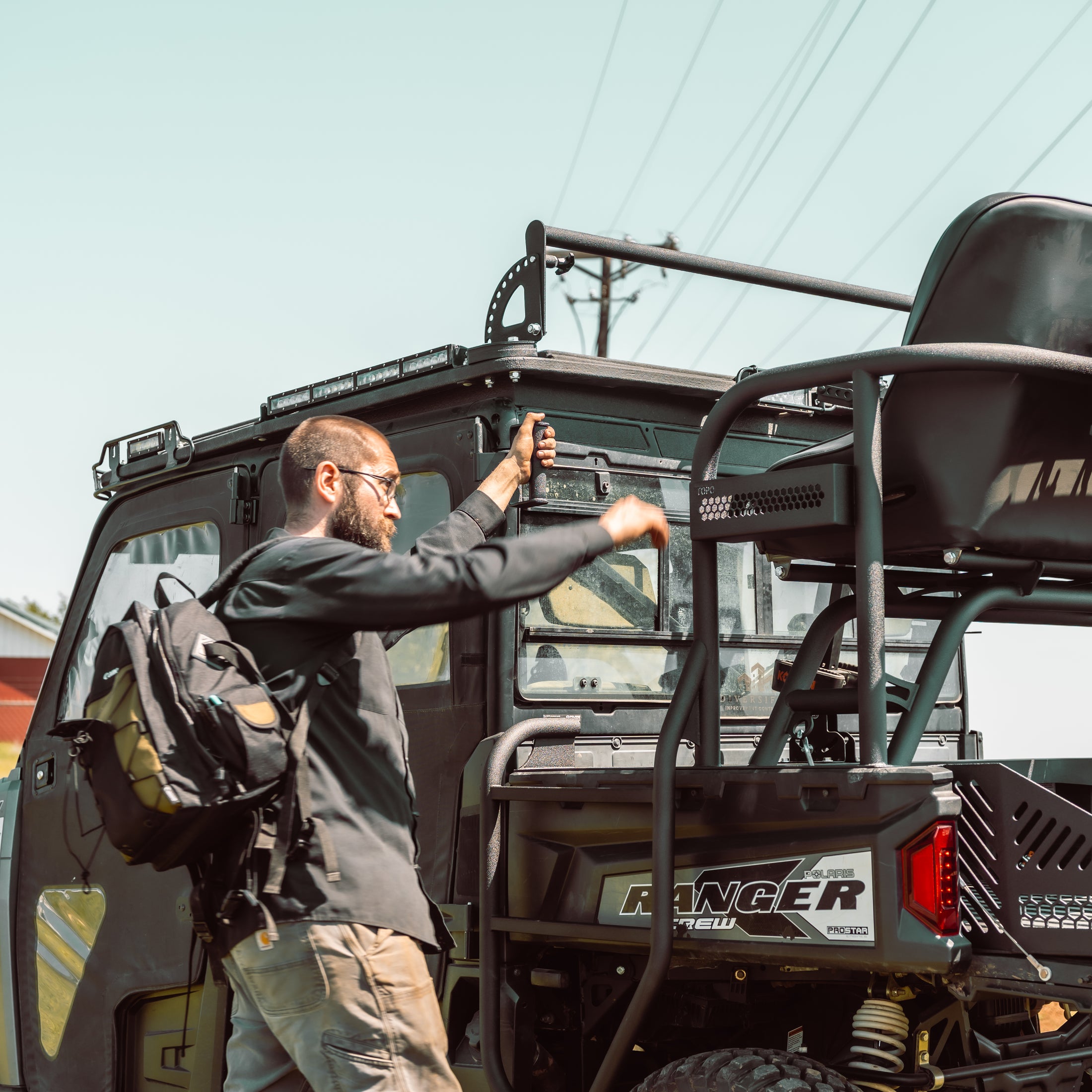 Polaris Ranger Crew XP 900 - Bolt On Grab Handles for Cab Frame