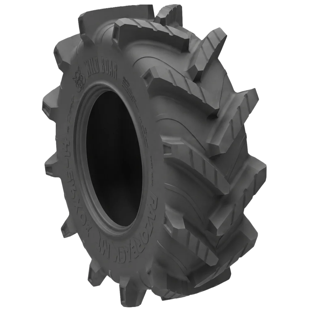Wild Boar Razorback M/T 28x9.5-14 (6-Ply) Mud Tires on MSA M12 Diesel Gloss Black Wheels