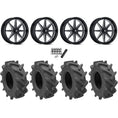 Load image into Gallery viewer, Wild Boar Razorback M/T 33x9.5-20 (6-Ply) Mud Tires on MSA M54 Spark Gloss Black Milled Wheels

