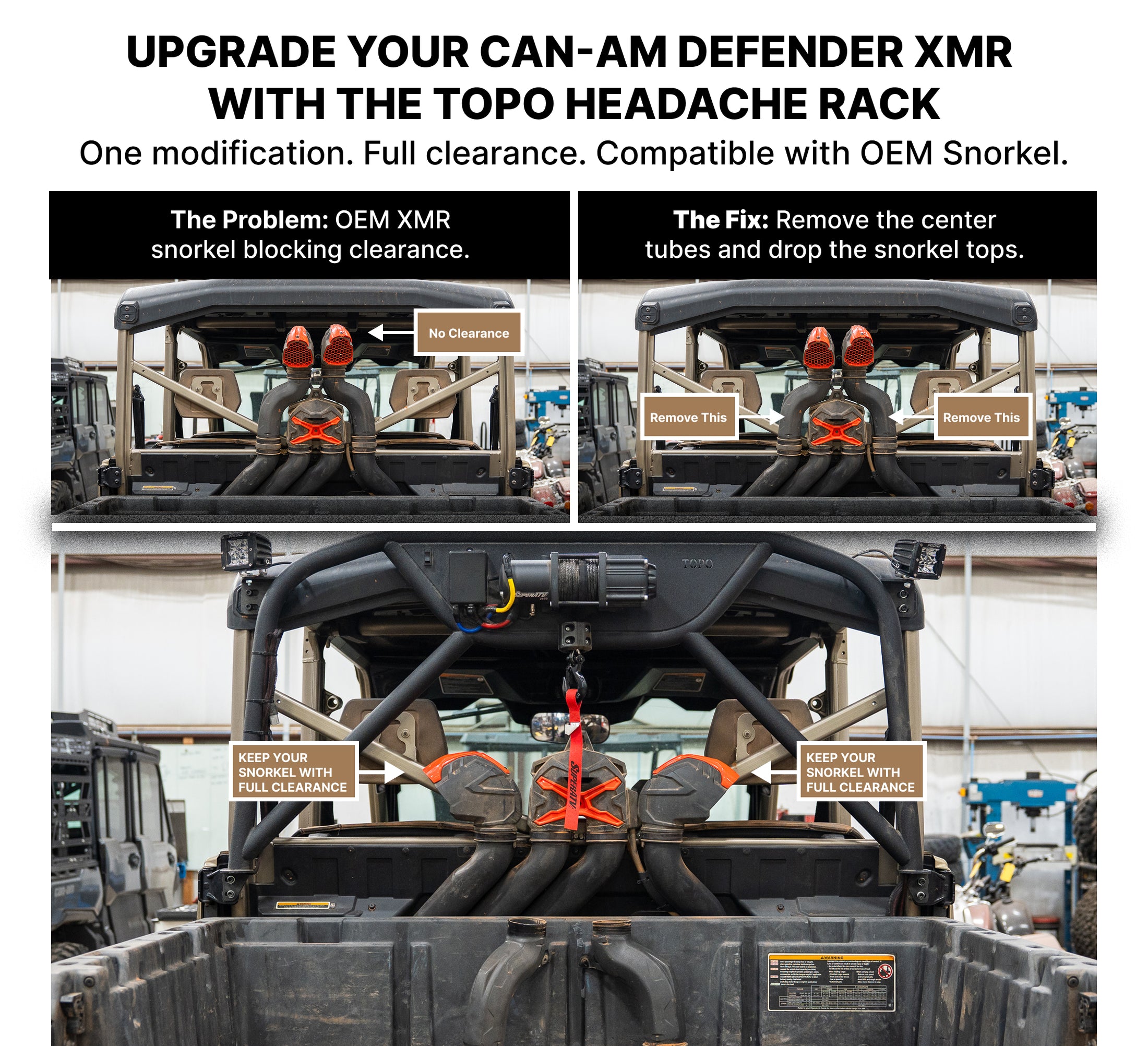Can-Am Defender Heavy Duty Winch Headache Rack